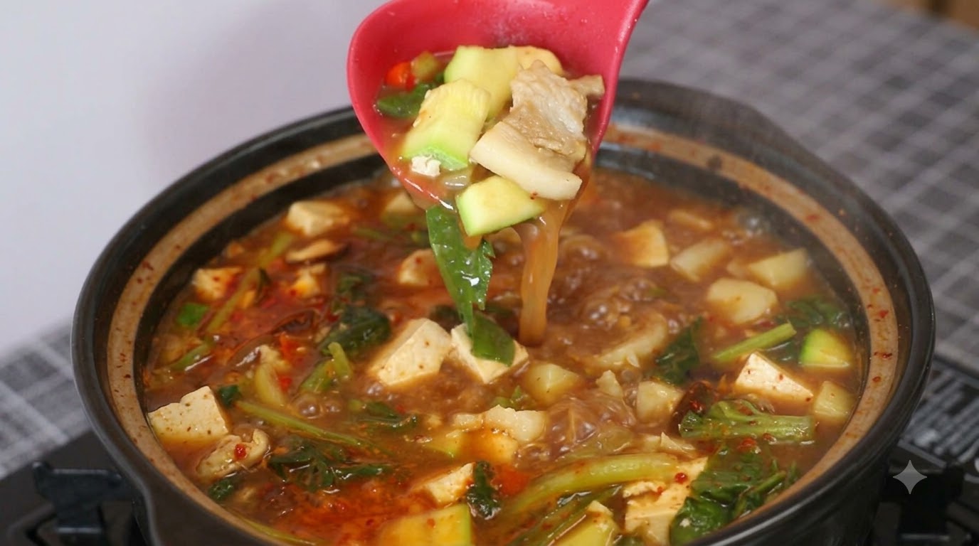 Traditionelle Yanbian Sojabohnenpastensuppe