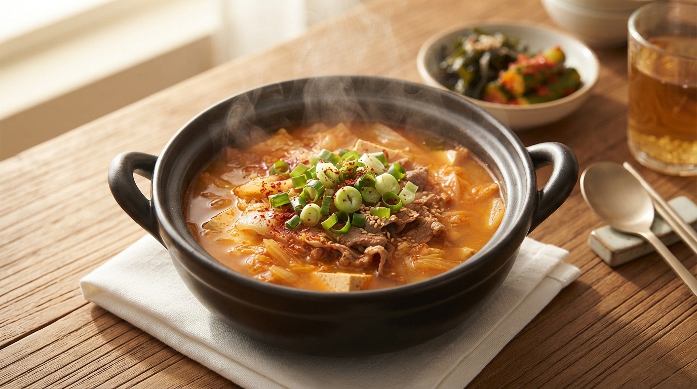 Authentisches Koreanisches Kimchi Doenjang-jjigae