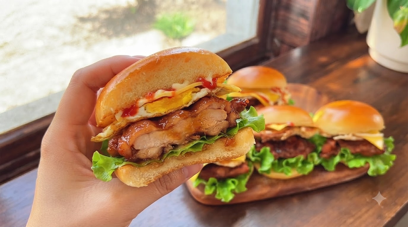Ultimative Hausgemachte Teriyaki Hähnchen Burger