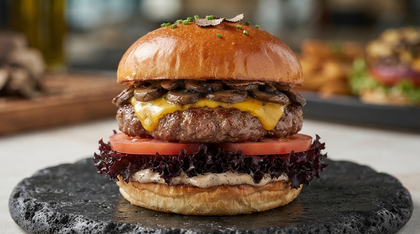 Store by jpg Schwarzer Trüffel Angus Burger