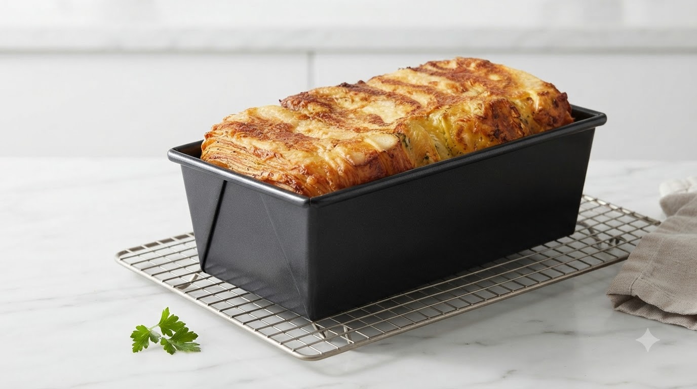 Knuspriges Knoblauch-Käse-Zupfbrot mit Butter