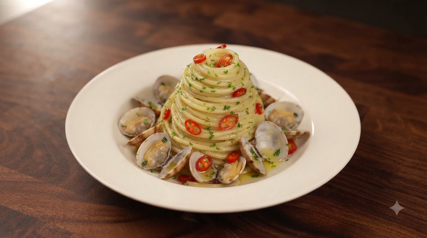 Knoblauch-Muschel-Spaghetti (Spaghetti alle Vongole)
