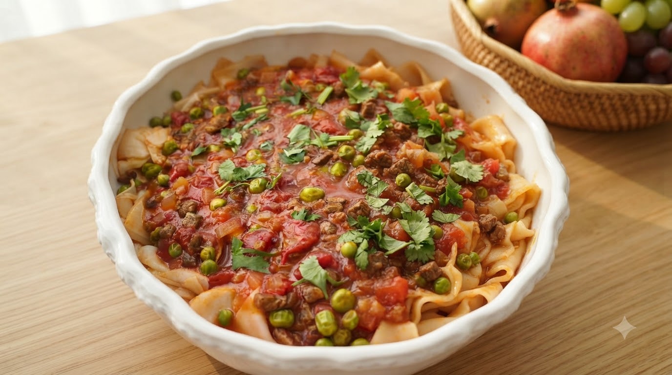 Xinjiang Tomaten-Rinder-Handgezogene Nudeln