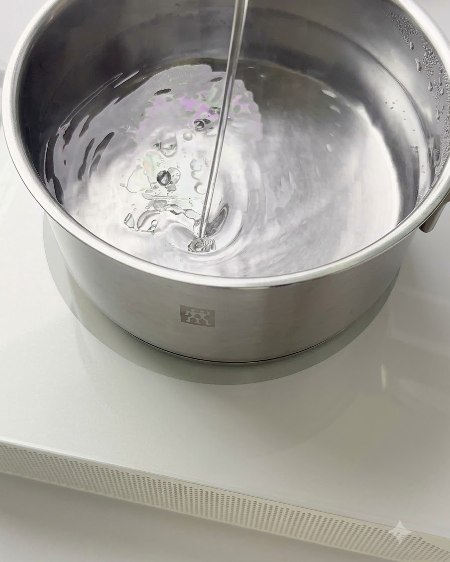 Nudeln kochen in einem Topf mit kochendem Wasser.