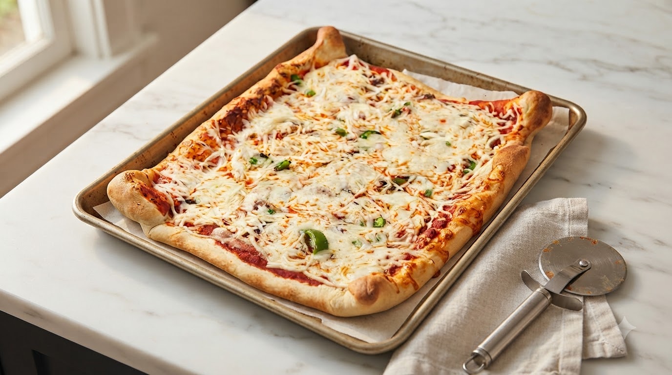 Knusprige Sardellen-Pizza mit Mozzarella und Zwiebeln