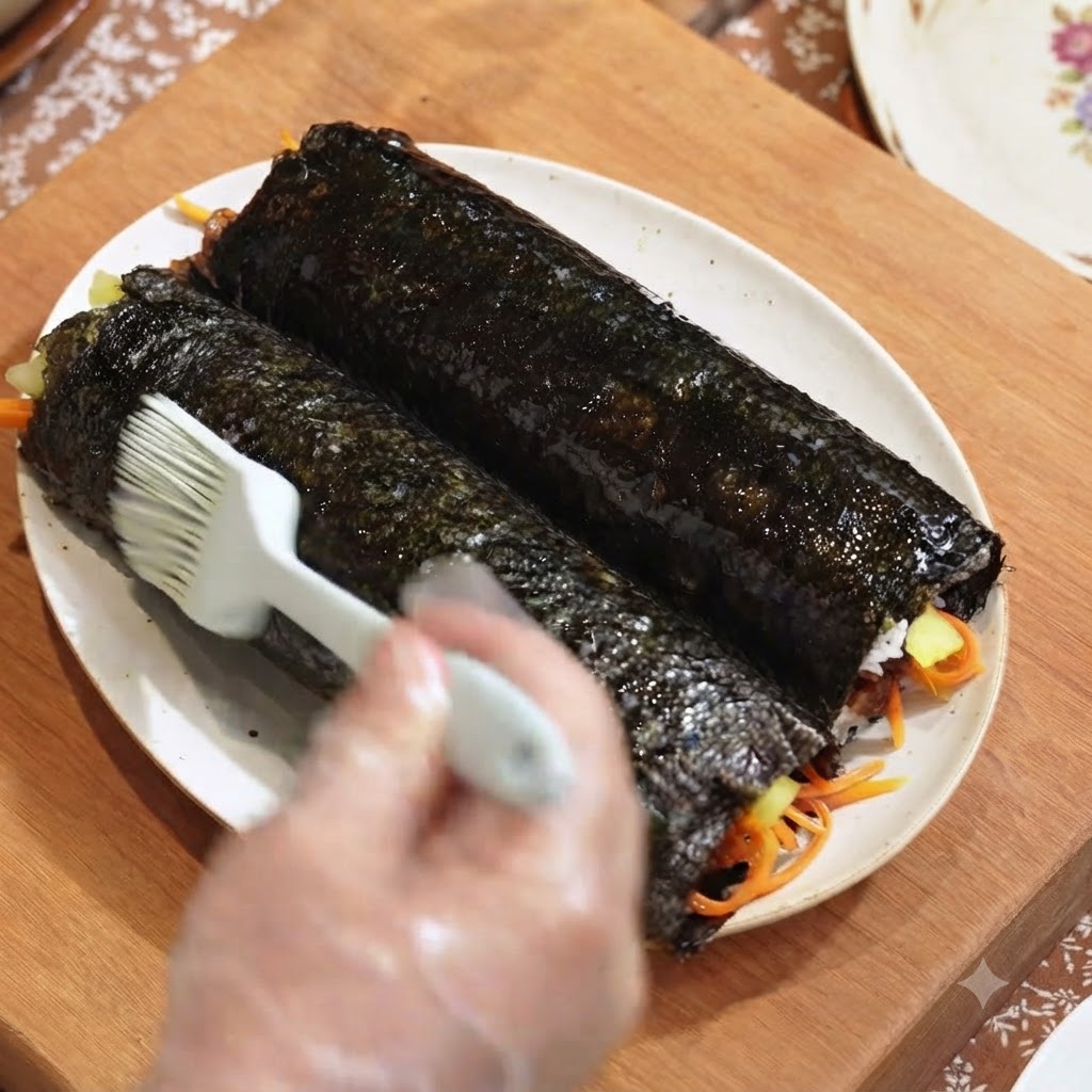 Geraspelte Karotten werden in eine erhitzte Bratpfanne mit Öl gegeben.