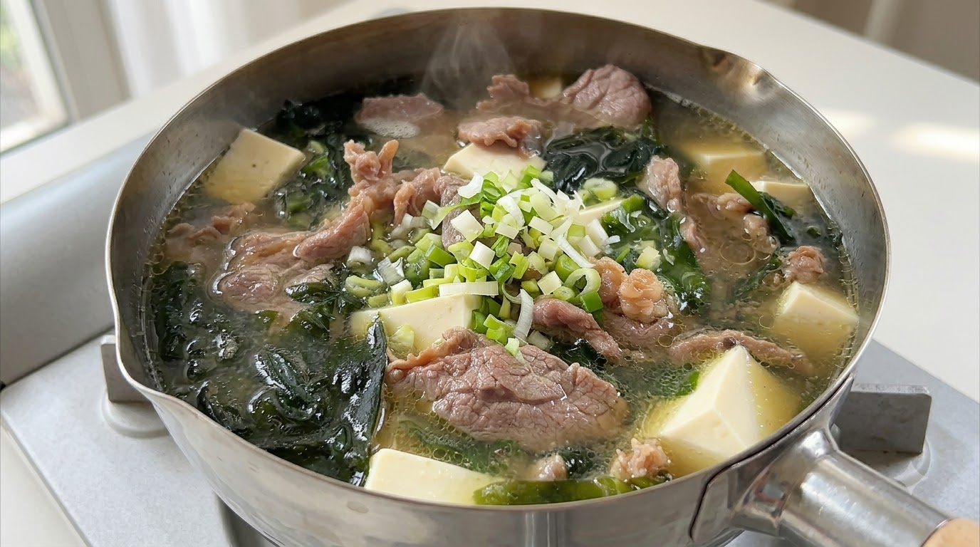 Kalorienarme Rindfleisch-Tofu-Suppe