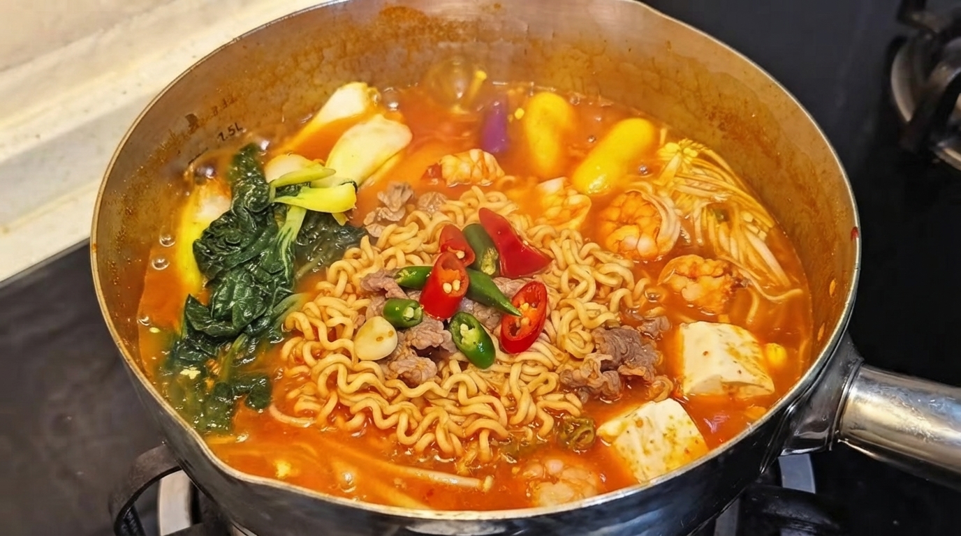 Kalorienarmes Korean Army Stew (Budae Jjigae)