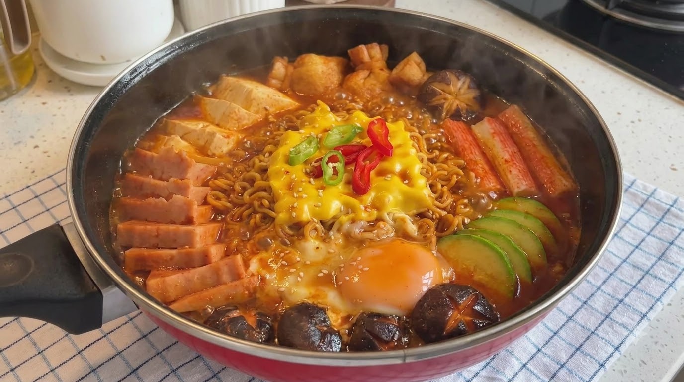 Klassischer koreanischer Eintopf (Budae Jjigae)