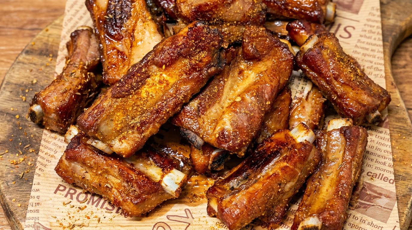 Knusprige Cumin-Schweinshippen aus dem Ofen