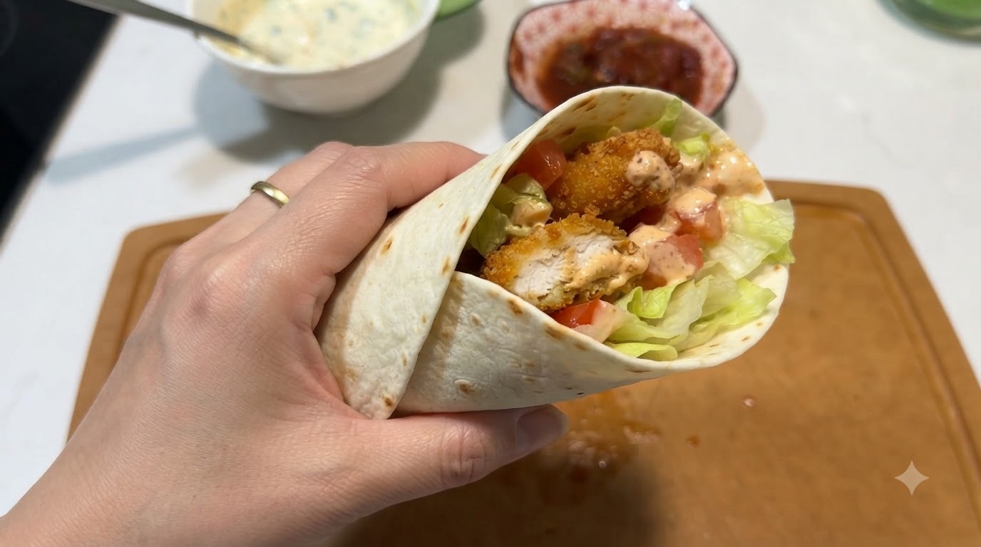 Mexikanischer Hähnchen-Wrap im KFC-Stil