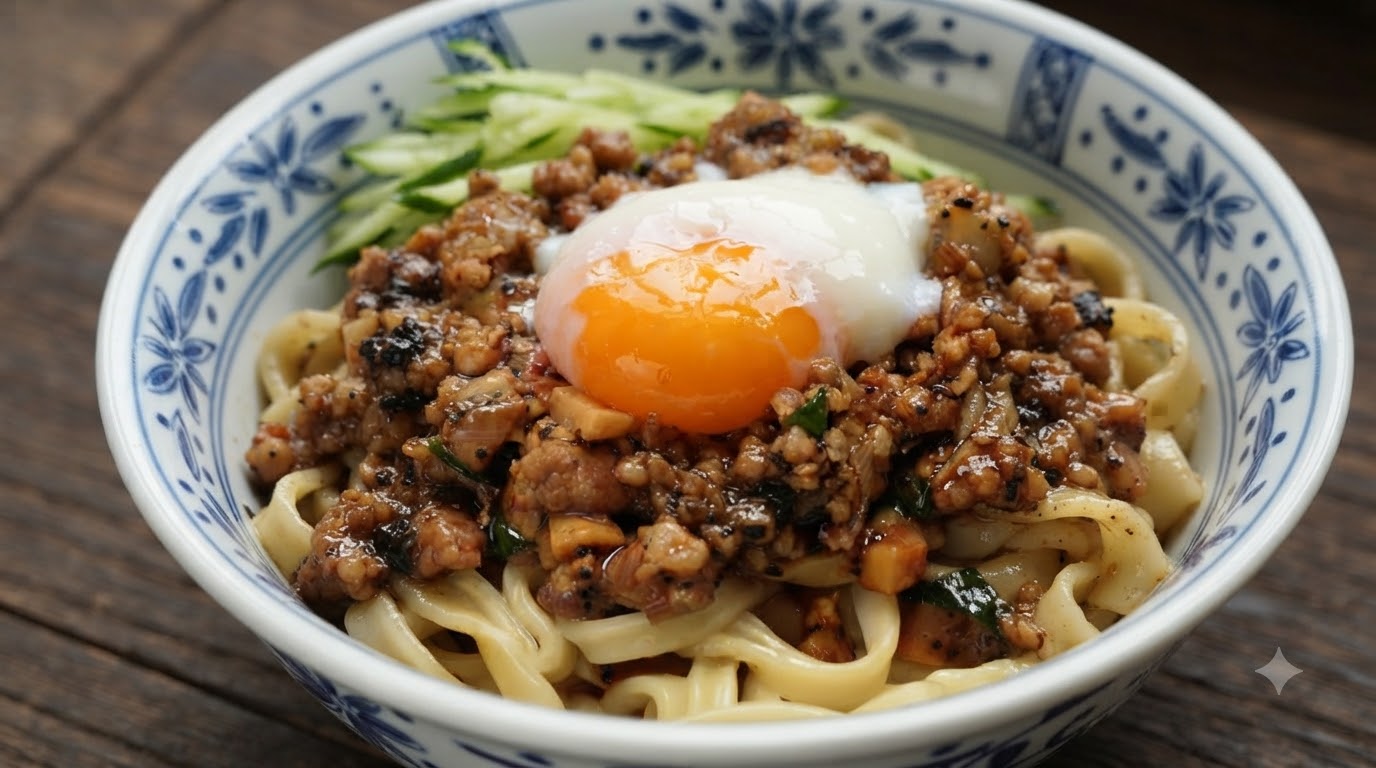Trüffel-Hackfleisch-Nudeln (Trüffel Zha Jiang Mian)