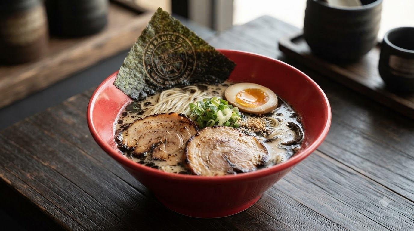 Geheimer Schwarzer Knoblauch Tonkotsu Ramen