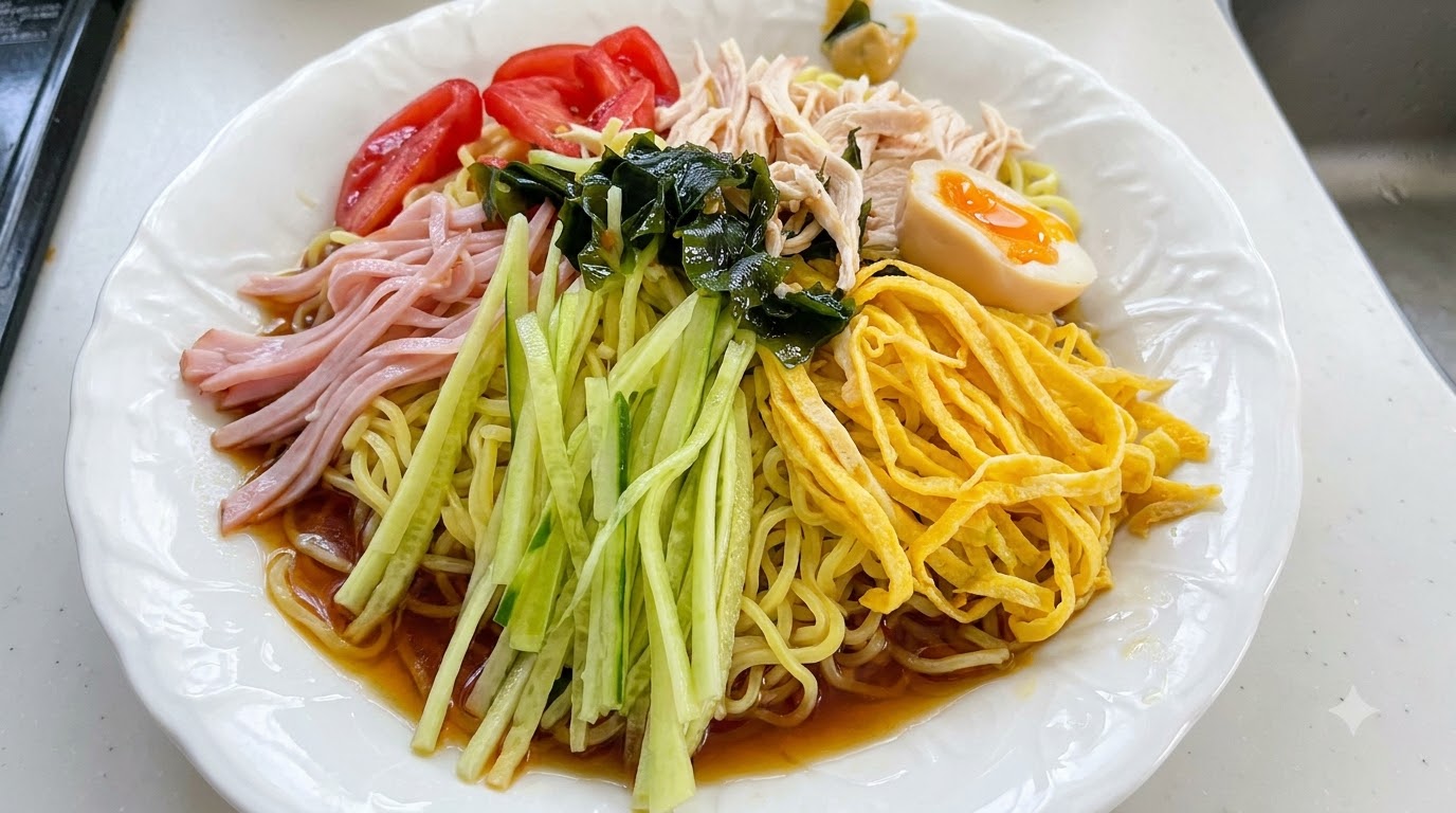 Japanische Kalte Nudeln (Hiyashi Chuka)