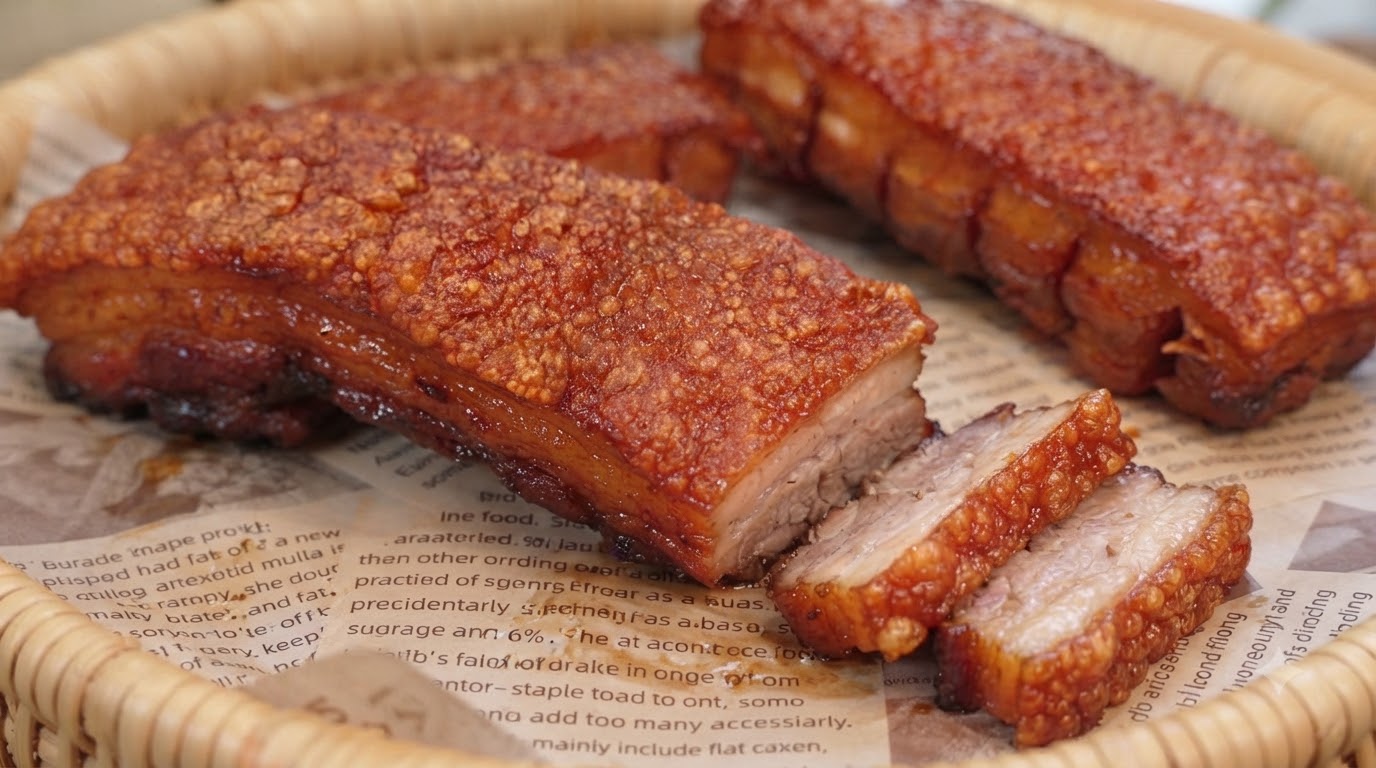Knuspriger Air Fryer Schweinebauch (Siu Yuk)