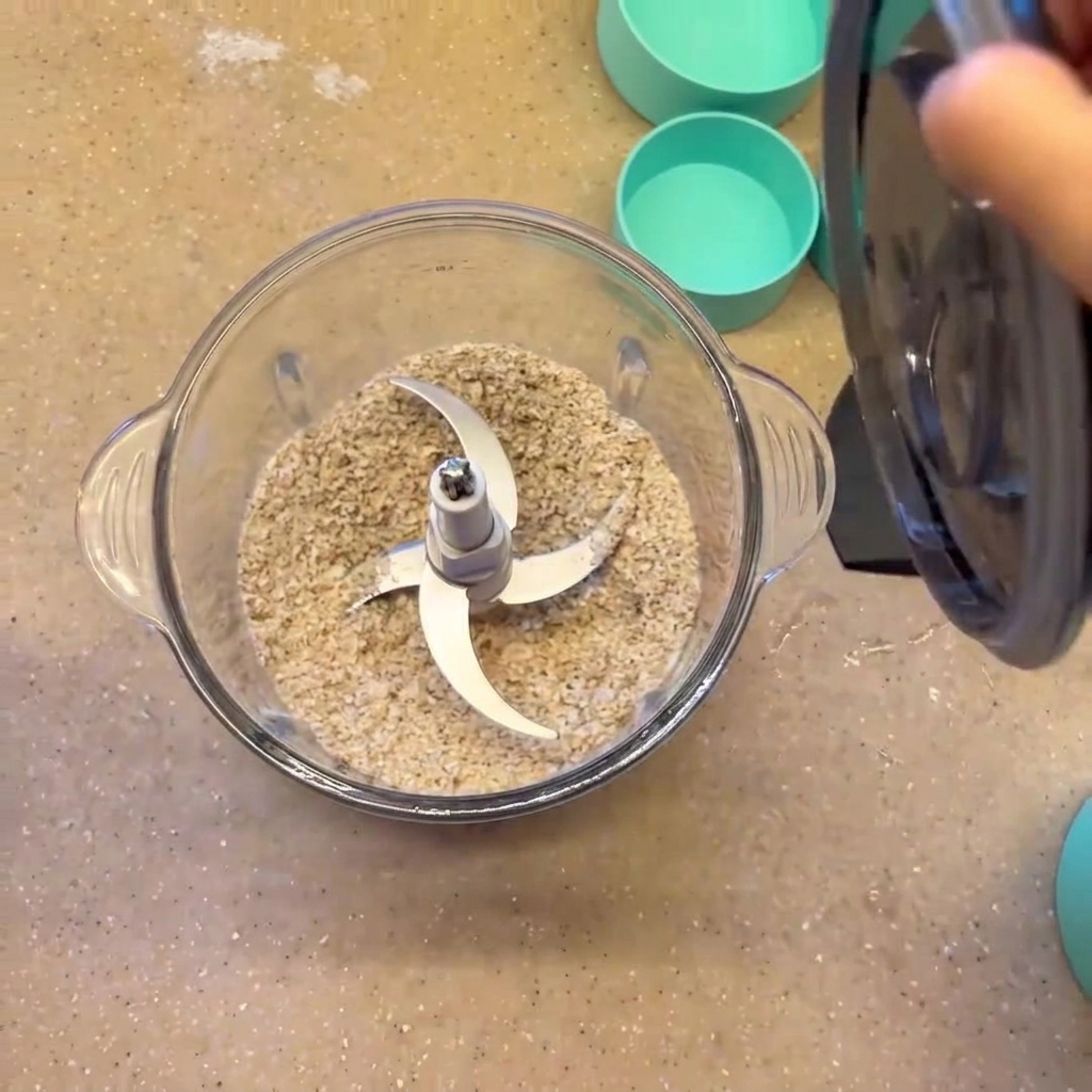 Rote Zwiebelstücke werden in den Mixbecher gegeben.