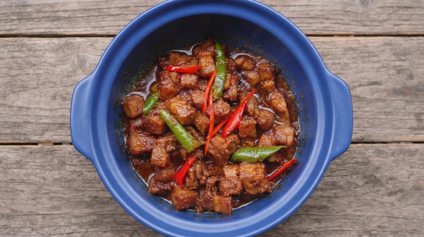 Traditionelles Nyonya Assam Pork (Babi Assam)