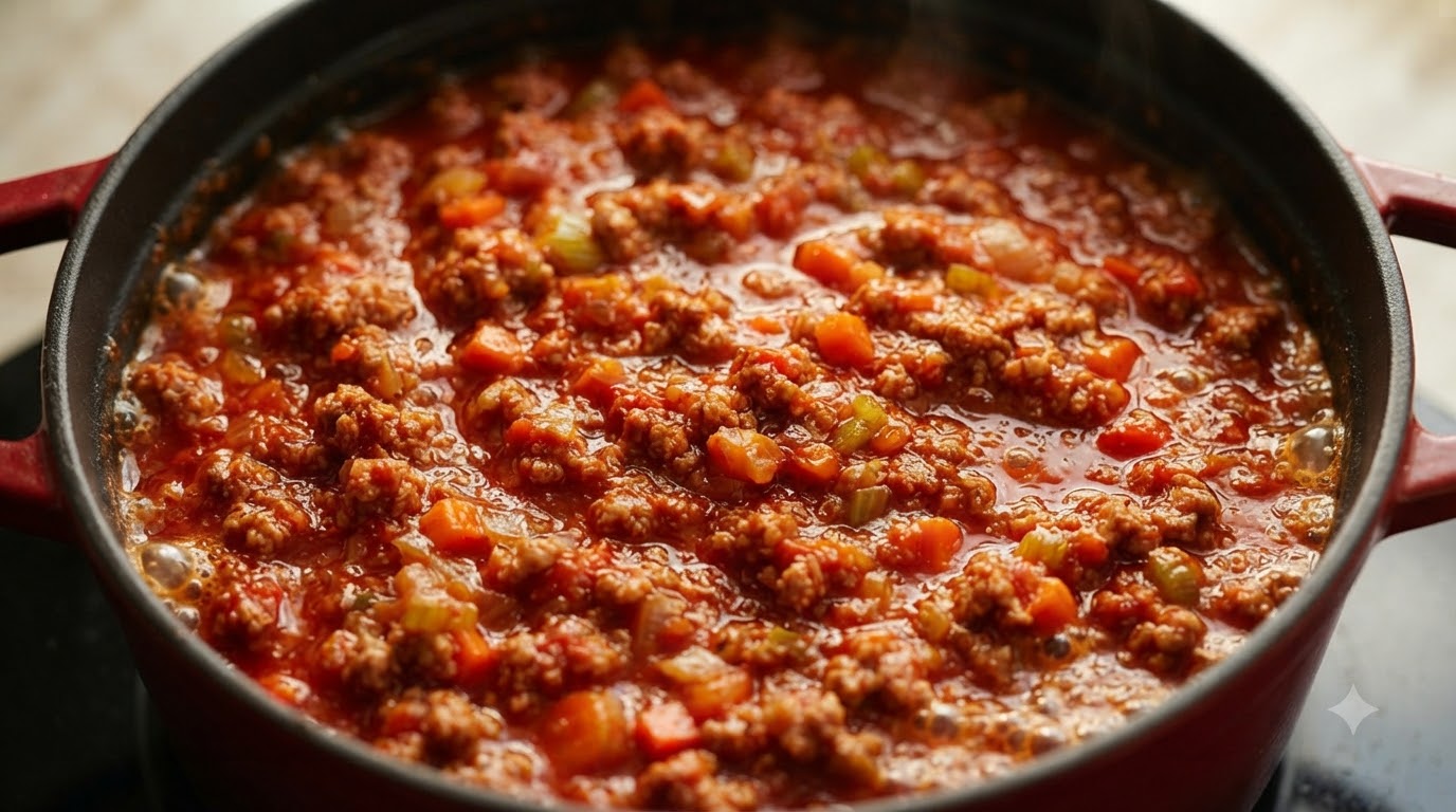 Klassische italienische Bolognese-Sauce (Ragù alla Bolognese)