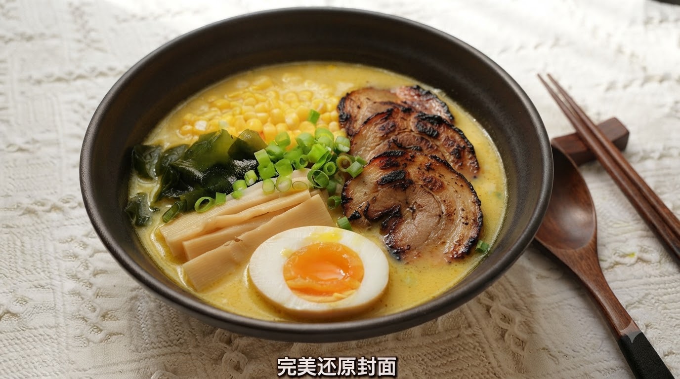 Kokos-Curry Tonkotsu Ramen aus Instant-Nudeln