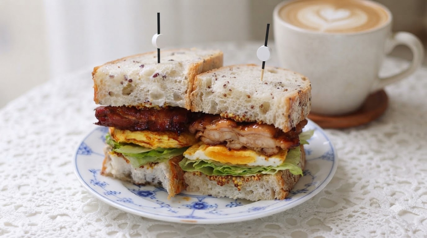 Teriyaki-Hähnchen-Sandwich