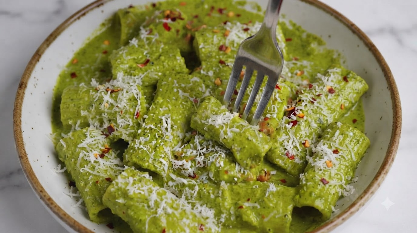 Pesto-Rigatoni mit Kirschtomaten