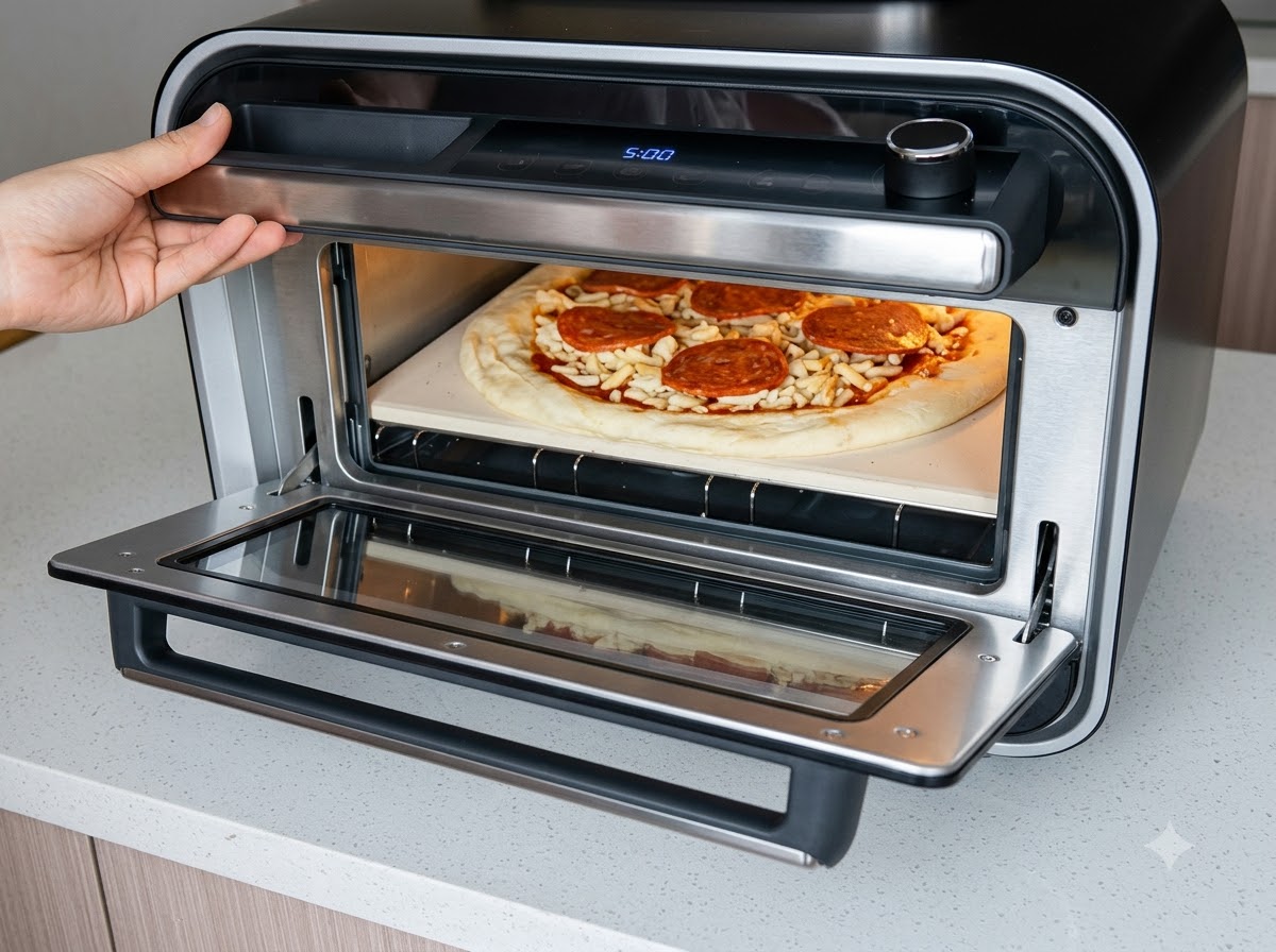 Maisgrieß wird auf einer sauberen Tischplatte über die Oberfläche fermentierter Teigkugeln gestreut.
