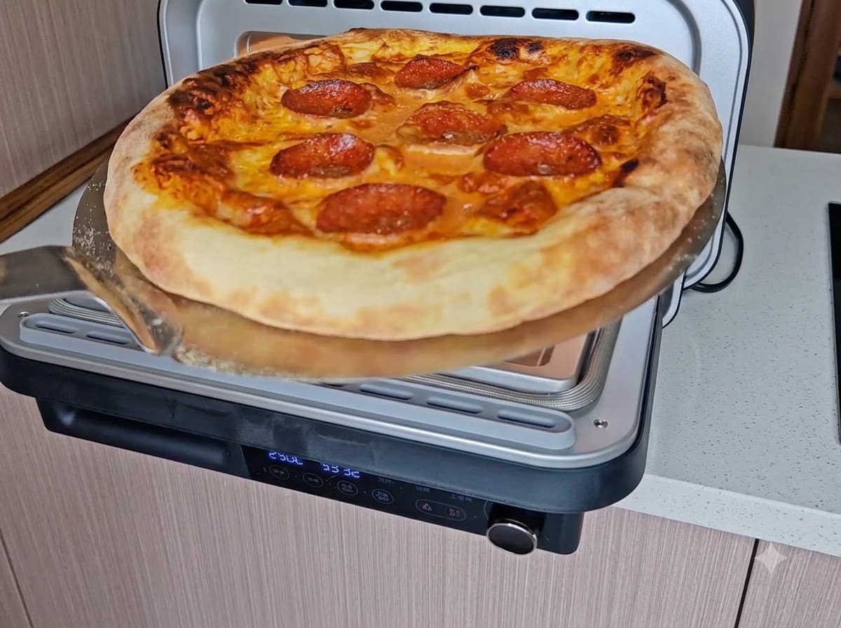 Runde Teigstücke ruhen auf einer mit Maisgrieß bestreuten Silikonmatte.