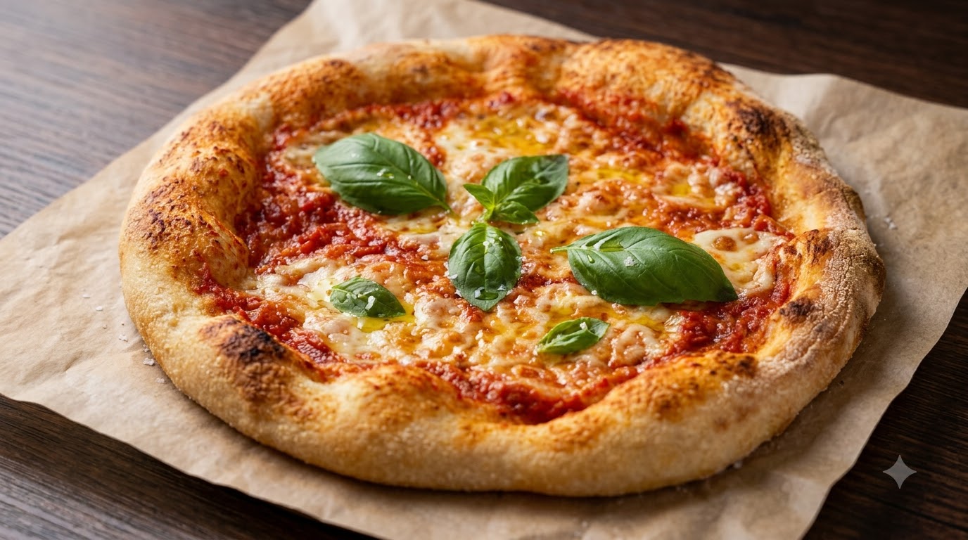 Schnelle Hausgemachte Margherita Pizza