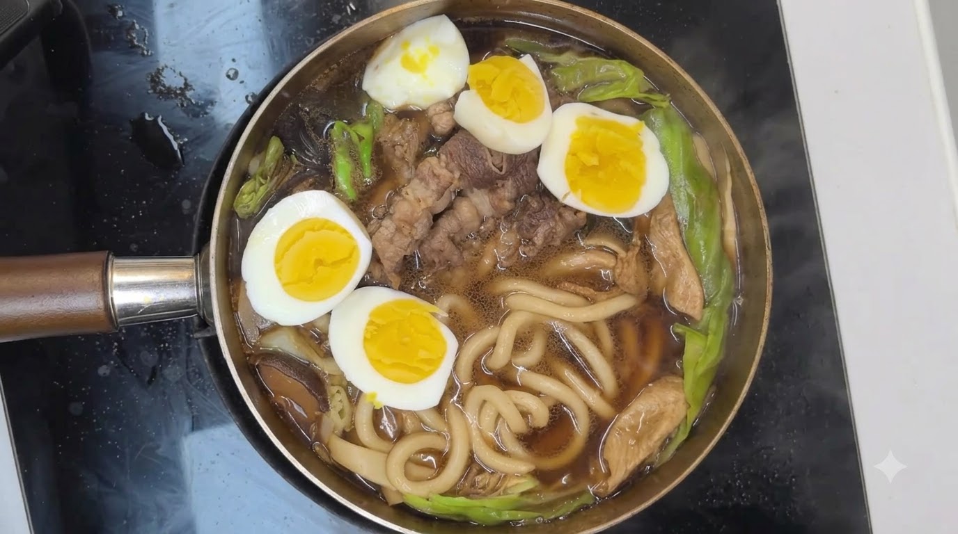 Kalorienarmes Sukiyaki Udon