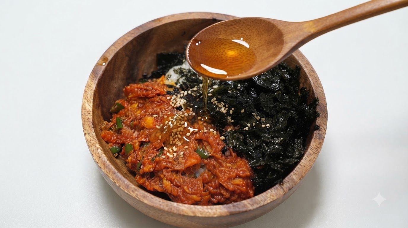 10-Minuten scharfer Thunfisch-Reis (Chamchi Bibimbap)