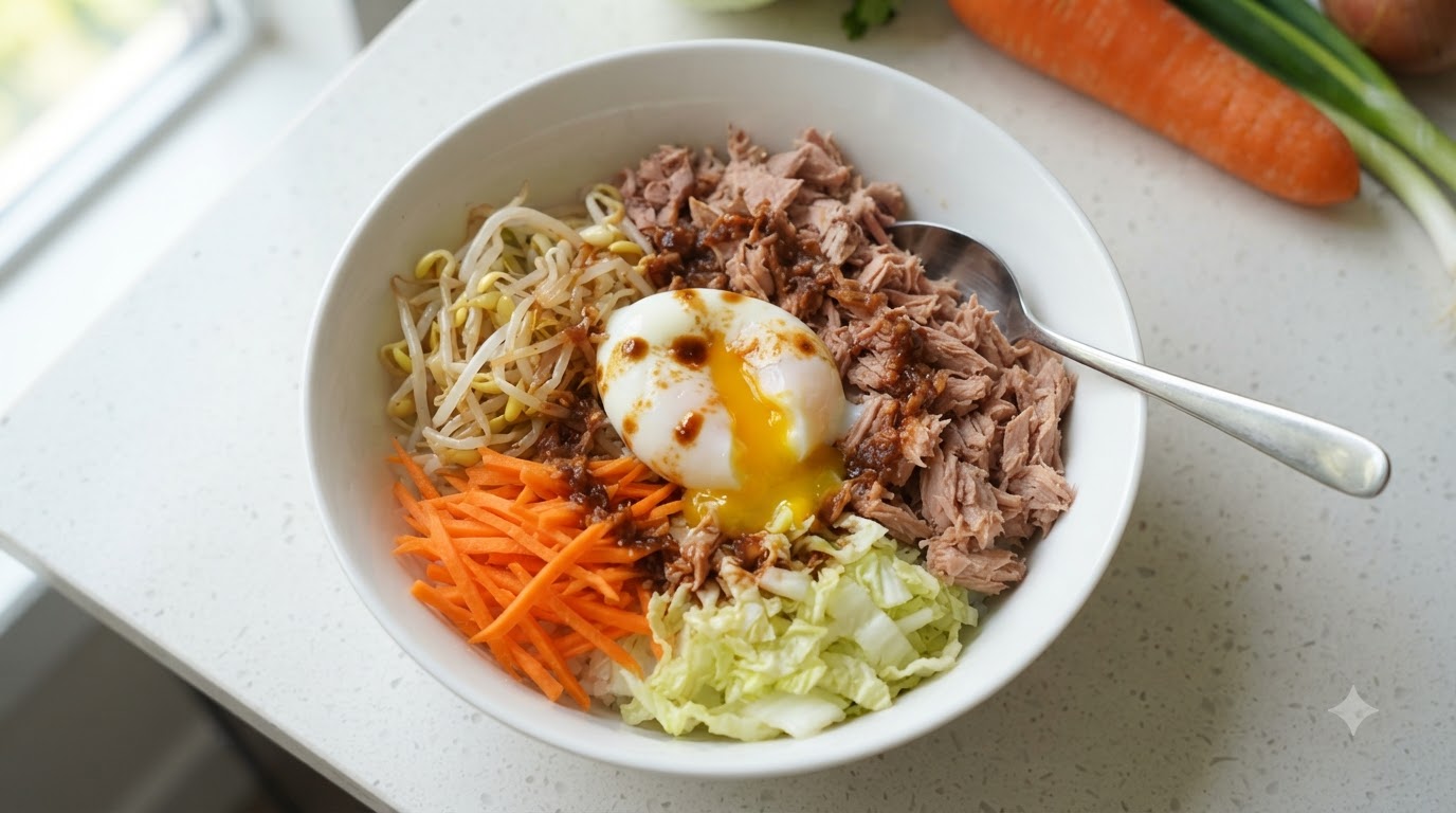 Einfache Koreanische Thunfisch-Reisschüssel (Tuna Dupbap)
