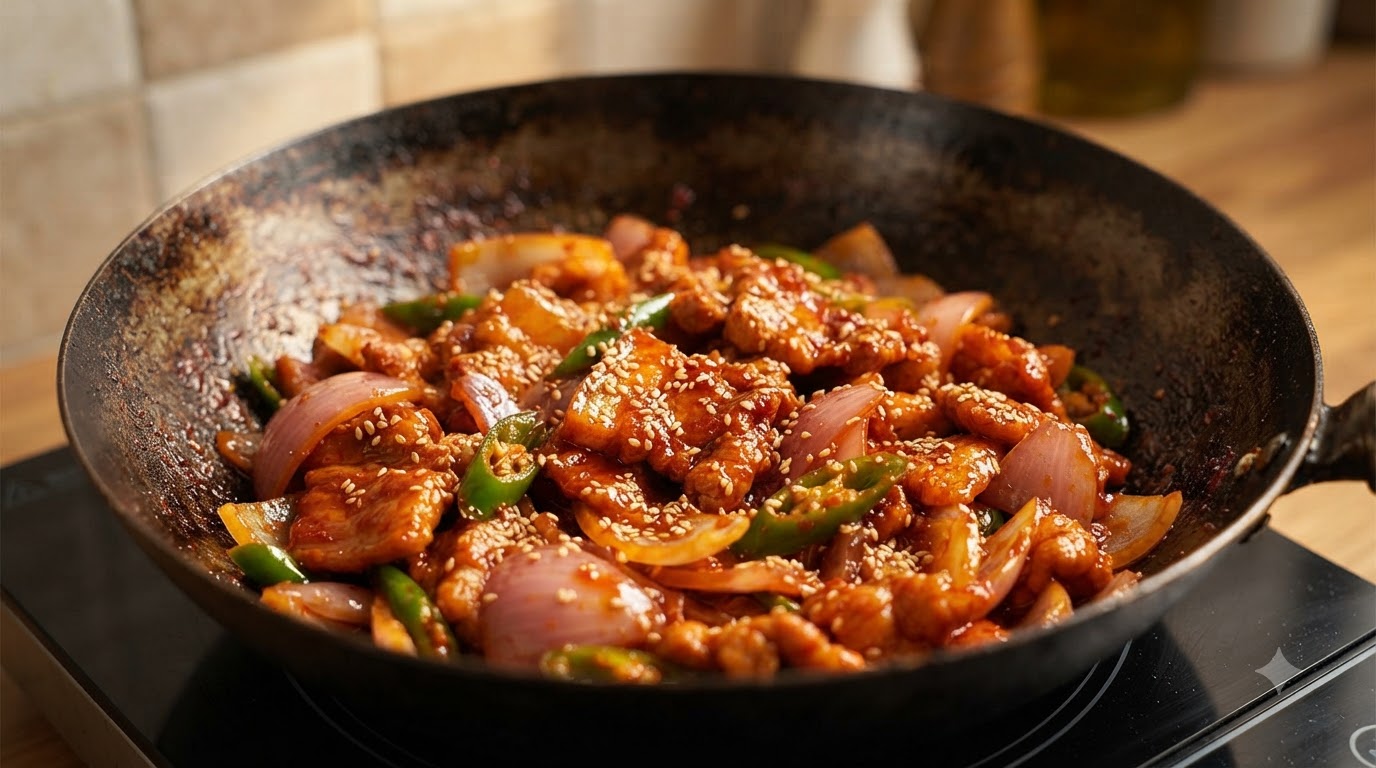 Koreanischer scharfer Schweinebauch (Daeji Bulgogi)