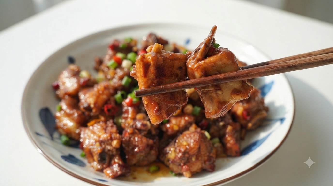 Honig-Knoblauch-Schmorfleisch vom Schwein