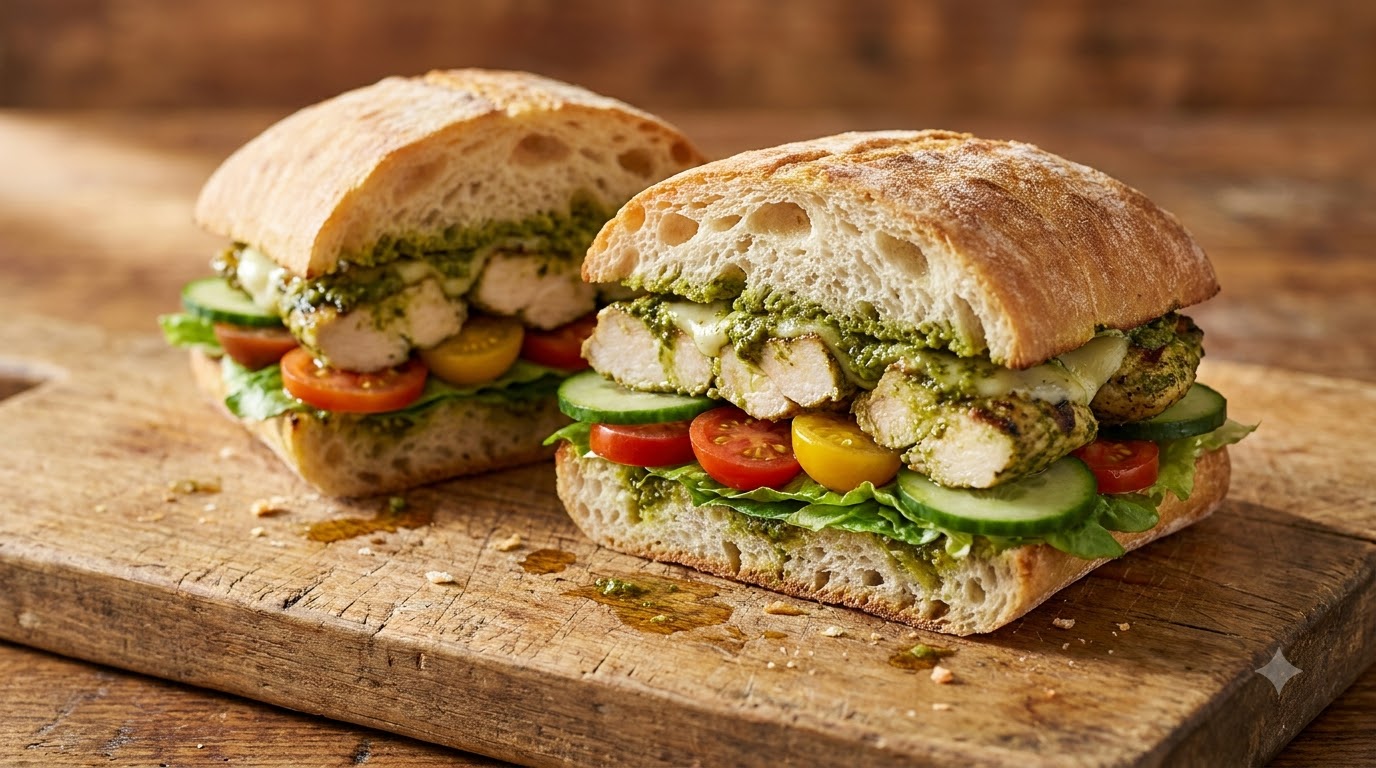 Pesto Hähnchen Panini