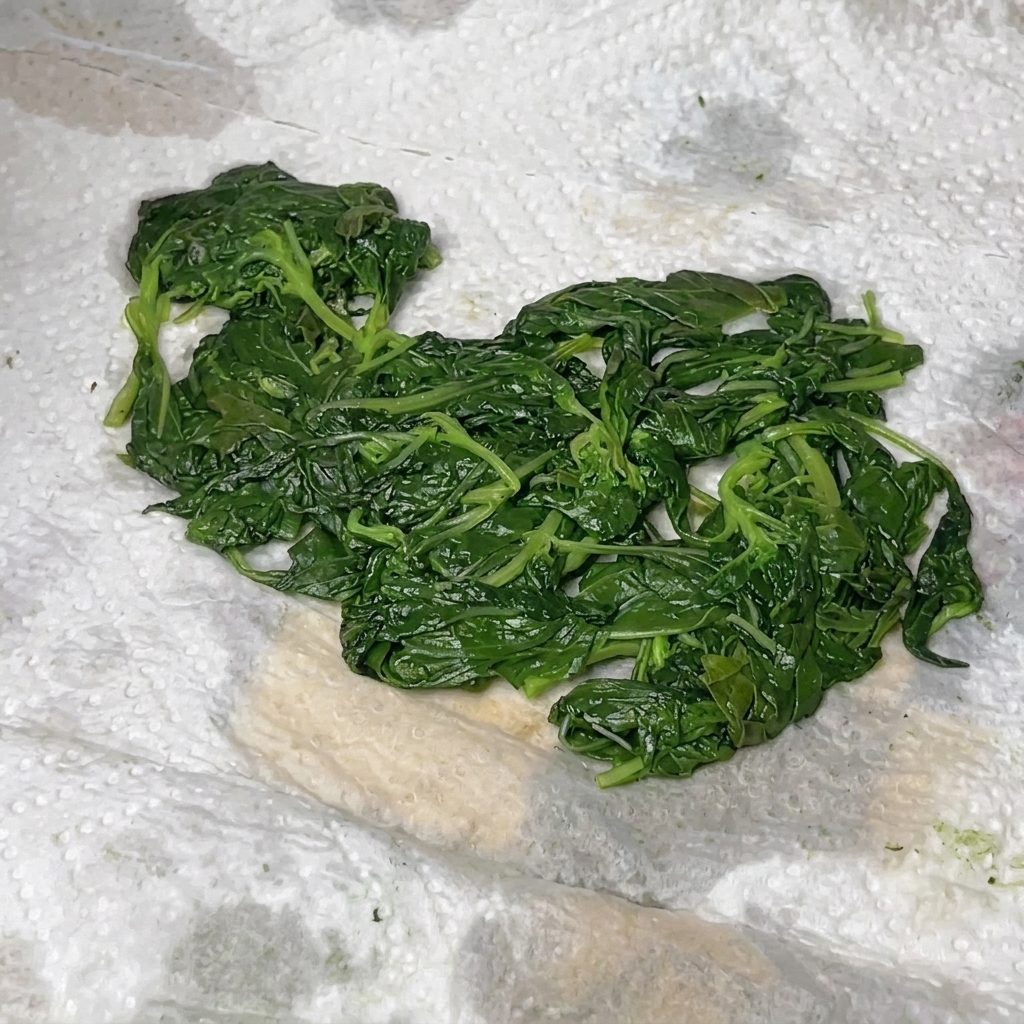 Basilikum, Parmesan, Pinienkerne und Olivenöl in einer Küchenmaschine.